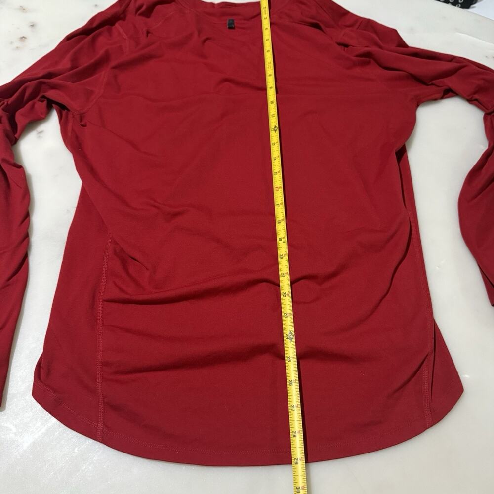 Nike Running Dri-FIT Men's M Red Quarter Zip Pullover Long Sleeve Shirt - Picture 5 of 15